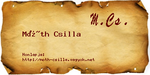 Móth Csilla névjegykártya